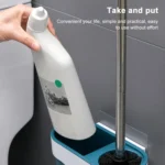 Toilet Brush Long Handle Free Punching Wall-mounted Household Toilet Cleaning Brush - Image 5