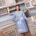 Cartoon Canvas Cook Apron Catering Uniform Work Wear Anti-Dirty Overalls