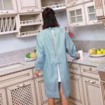 Cartoon Canvas Cook Apron Catering Uniform Work Wear Anti-Dirty Overalls - Image 8