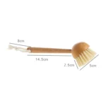 Home Kitchen Wooden Non-sticky Oil Washing Pot Brush Long Handle Dish Brush - Image 2