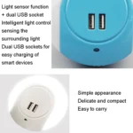 A78B LED Night Light With USB Port Intelligent Light Control Sensor Light - Image 5