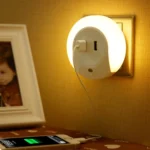 A78B LED Night Light With USB Port Intelligent Light Control Sensor Light - Image 7
