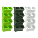 Interior Decoration Plant Wall Flower Pot Living Room Balcony Vertical Green Planting Box Stereo Combination Wall Hanging Pot, Size: 24x14x57 cm - Image 2