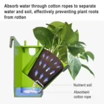 Interior Decoration Plant Wall Flower Pot Living Room Balcony Vertical Green Planting Box Stereo Combination Wall Hanging Pot, Size: 24x14x57 cm - Image 4