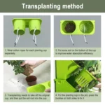 Interior Decoration Plant Wall Flower Pot Living Room Balcony Vertical Green Planting Box Stereo Combination Wall Hanging Pot, Size: 24x14x57 cm - Image 6