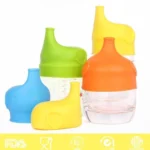 Food Grade Silicone Soft Bottle Cap Straw Accessories Elephant Spill Proof Leak Proof Bottle Cap - Image 4