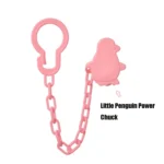 Baby Cartoon Silicone Pacifier Set And Chain Combo Baby Sleeping Peacefully - Image 4