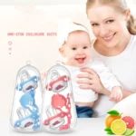 Baby Cartoon Silicone Pacifier Set And Chain Combo Baby Sleeping Peacefully - Image 8
