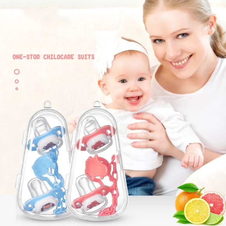 TBD0424429701_B7.webp Baby Cartoon Silicone Pacifier Set And Chain Combo Baby Sleeping Peacefully - Image 8
