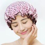 Thick Waterproof Bath Hat Double Layer Shower Hair Cover Women Supplies Shower Caps, Size:28cm - Image 2