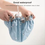 Thick Waterproof Bath Hat Double Layer Shower Hair Cover Women Supplies Shower Caps, Size:28cm - Image 3