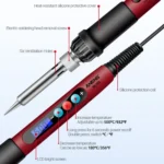 ANENG 60W Adjustable Temperature Electric Soldering Iron Welding Tool, - Image 3
