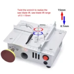 S6  96W Multifunctional Model Desktop Mini Table Saw Cutter,Spec: - Image 4