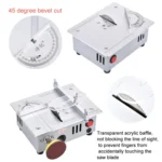S6  96W Multifunctional Model Desktop Mini Table Saw Cutter,Spec: - Image 5