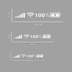 10 PCS Car Windshield Stickers Signal WiFi Power Vinyl Decal  Car Stickers - Image 3