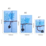 PU Maple Retro Straps Handbook Loose-leaf Notebook - Image 2