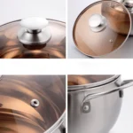 Si Gang 24CM Stainless Steel Drum-shaped Large-capacity Extra Thick Soup Pot - Image 4