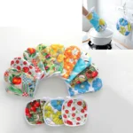 5 Sets 2 in 1 Thickened Microwave Oven High Temperature Resistant Plus Velvet Insulation Gloves Set