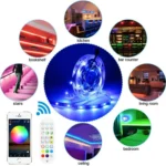 Bluetooth Suit Smart Music Sound Control Light Strip Waterproof 5050 RGB Colorful Atmosphere LED Light Strip With 24-Keys Remote Control - Image 4