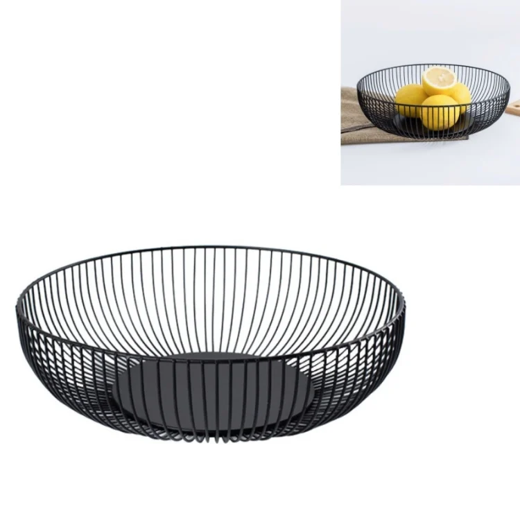 TBD0424842101A.webp Household Living Room Fruit Basket Wrought Iron Desktop Snack Storage Basket - Image 1