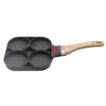 20cm Home-made Maifan Stone Four-hole Fried Egg Non-stick Flat-bottom Egg Dumpling Pot Breakfast Artifact - Image 2