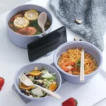 6 in 1 Student Instant Noodle Bowl Bamboo Fiber Canteen Cutlery Set - Image 6