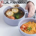 6 in 1 Student Instant Noodle Bowl Bamboo Fiber Canteen Cutlery Set - Image 7
