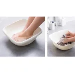 Small Home Dormitory Cute Square Laundry Washing Vegetable Wash Basin,28.28x28.28x10cm - Image 3