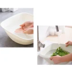Small Home Dormitory Cute Square Laundry Washing Vegetable Wash Basin,28.28x28.28x10cm - Image 4