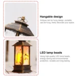 Christmas Flame Lantern Christmas Decoration LED Luminous Ornament Candlestick Lamp - Image 2