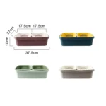 Double-layer Classification Square Drain Basket Kitchen Household Plastic Fruit and Vegetable Basket - Image 4