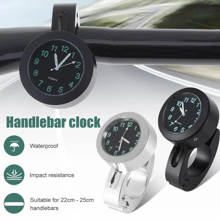 TBD0425446101_B6.webp Motorcycle Bike Modified Handlebar Clock Watch - Image 7
