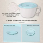 Wheat Fiber Instant Noodle Bowl Creative and Convenient Sealed Lunch Box with Mobile Phone Holder - Image 3