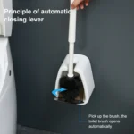 Wall-mounted Toilet Brush Simple No-punching Bathroom Cleaning Brush - Image 6