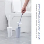Toilet Cleaning Brush Set Long Handle Soft Toilet Brush - Image 5