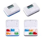 Regular Reminder Compartment Electronic Pill Box 6 Grid Electronic Version Mini Sealed Pill Box - Image 3