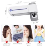 Punch-free Toilet Wall-mounted Ultraviolet Electric Disinfection Toothbrush Holder - Image 5