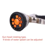 Electroplating Multifunctional High-pressure Water Gun 9 Function Front Trigger Car Wash Water Gun - Image 5