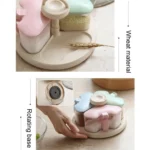 3 in 1 Wheat Straw Rotating Seasoning Jar Kitchen Supplies Seasoning Box Set - Image 4