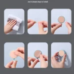 3pcs/pack Rotatable Wall-mounted Kitchen Hook Suction Cup without Trace Pasting Door Load-bearing Punch-Free Sticky Hook - Image 9