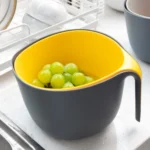 2 in 1 Double-layer Drain Basket Kitchen Plastic Fruit Vegetable Basket Salad Bowl