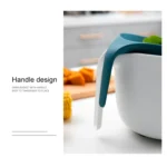 2 in 1 Double-layer Drain Basket Kitchen Plastic Fruit Vegetable Basket Salad Bowl - Image 5