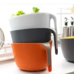 2 in 1 Double-layer Drain Basket Kitchen Plastic Fruit Vegetable Basket Salad Bowl - Image 6