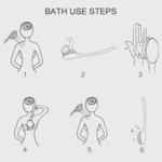 2 PCS Back Massage Bath Brush Nylon Brush Head Long Handle Bath Rubbing Brush - Image 6