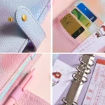 PU Leather Macaron Notebook Symphony Pearl Paper Loose-leaf Cash Budget Book - Image 6