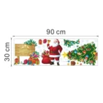 Christmas Tree Santa Claus Wall Sticker Living Room Bedroom Background Removable Mural - Image 3