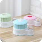 Living Room Round Plastic Retractable Tissue Box Household Multi-functional Drawer Box with Toothpick Box - Image 7