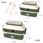 Cute Rabbit Double Layer Plastic Lunch Box Large Capacity Portable Lunch Box, Style: - Image 3