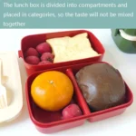 Cute Rabbit Double Layer Plastic Lunch Box Large Capacity Portable Lunch Box, Style: - Image 5