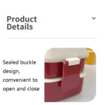 Cute Rabbit Double Layer Plastic Lunch Box Large Capacity Portable Lunch Box, Style: - Image 7